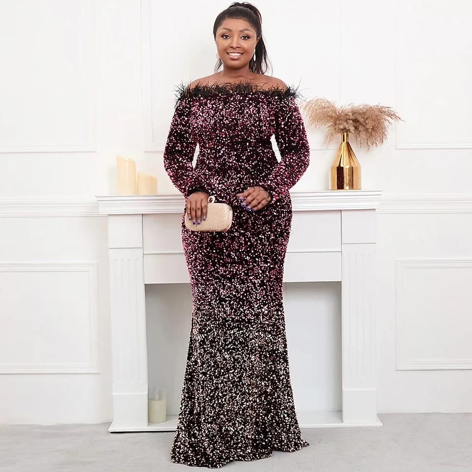 Fur Glitter Dinner Dress YELLOW SUB TRADING Fur Glitter Dinner Dress YELLOW SUB TRADING