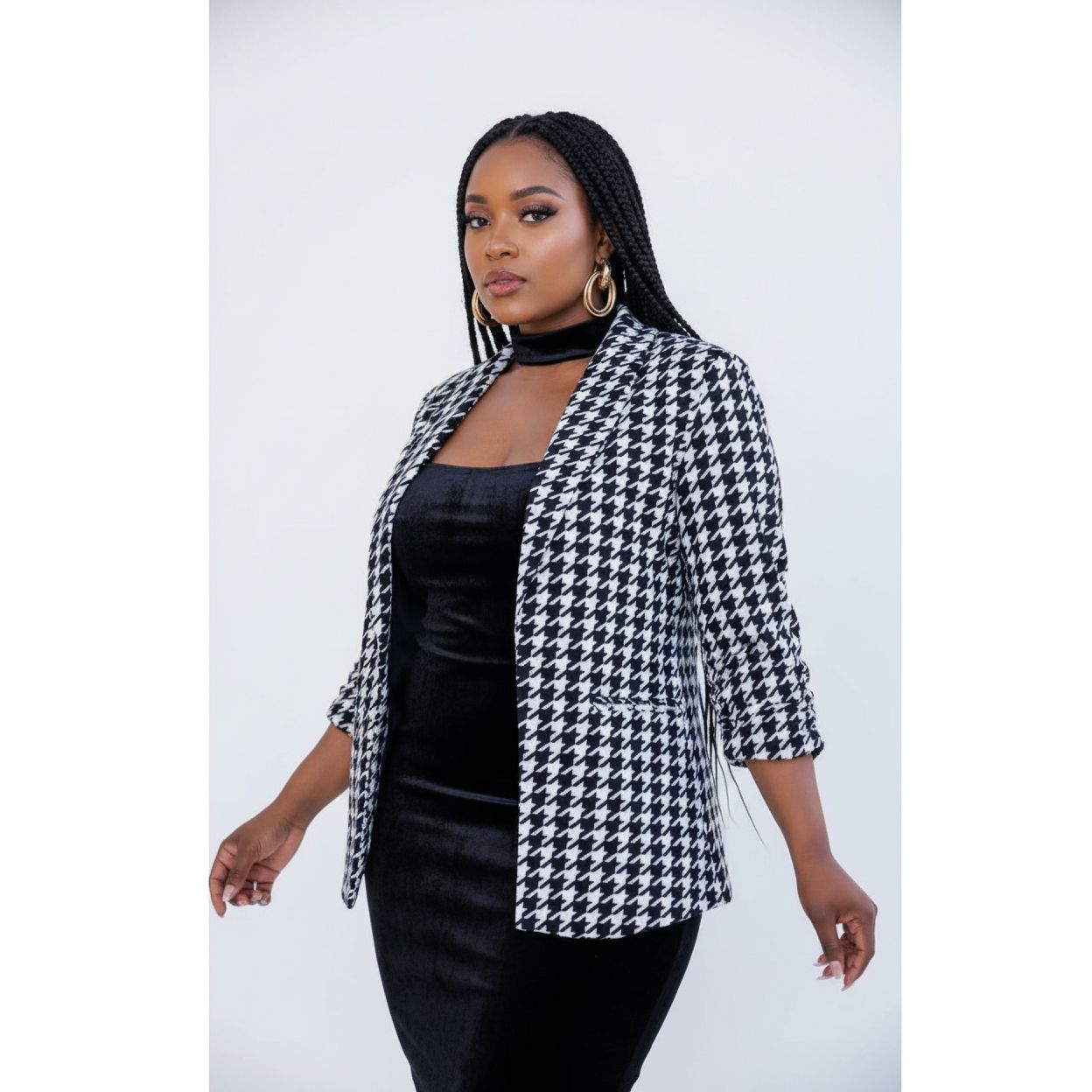Classy Houndstooth Jacket – YELLOW SUB TRADING
