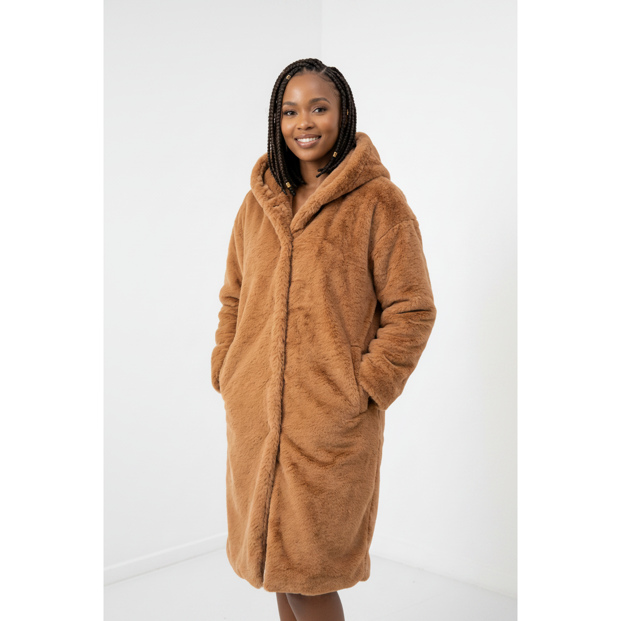 ジャケット・アウター s'yte 22SS Mesh Mod Hooded Coat Faux Fur Hooded Coat – YELLOW SUB TRADING