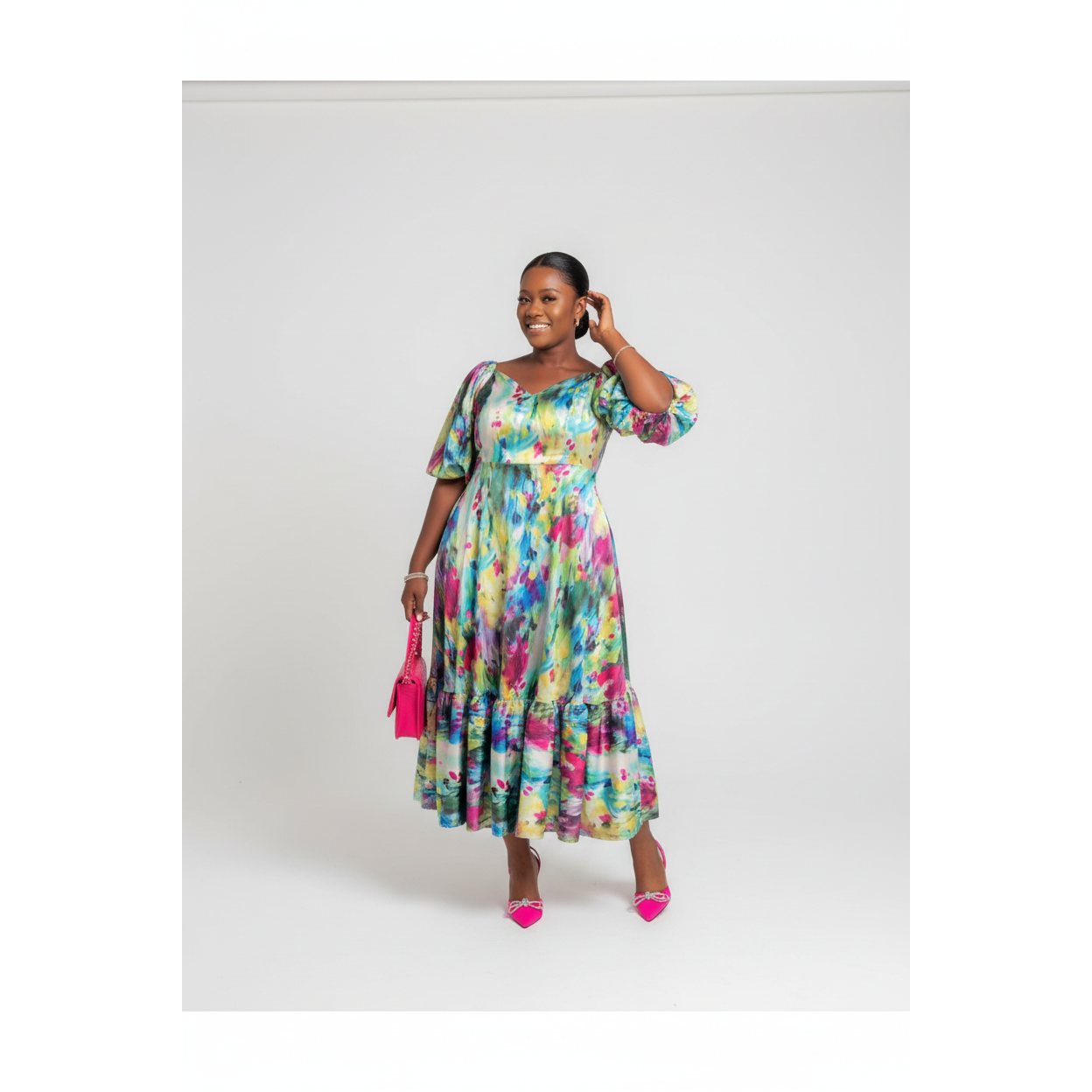 Lantern Short Sleeve Floral Maxi Dress – YELLOW SUB TRADING