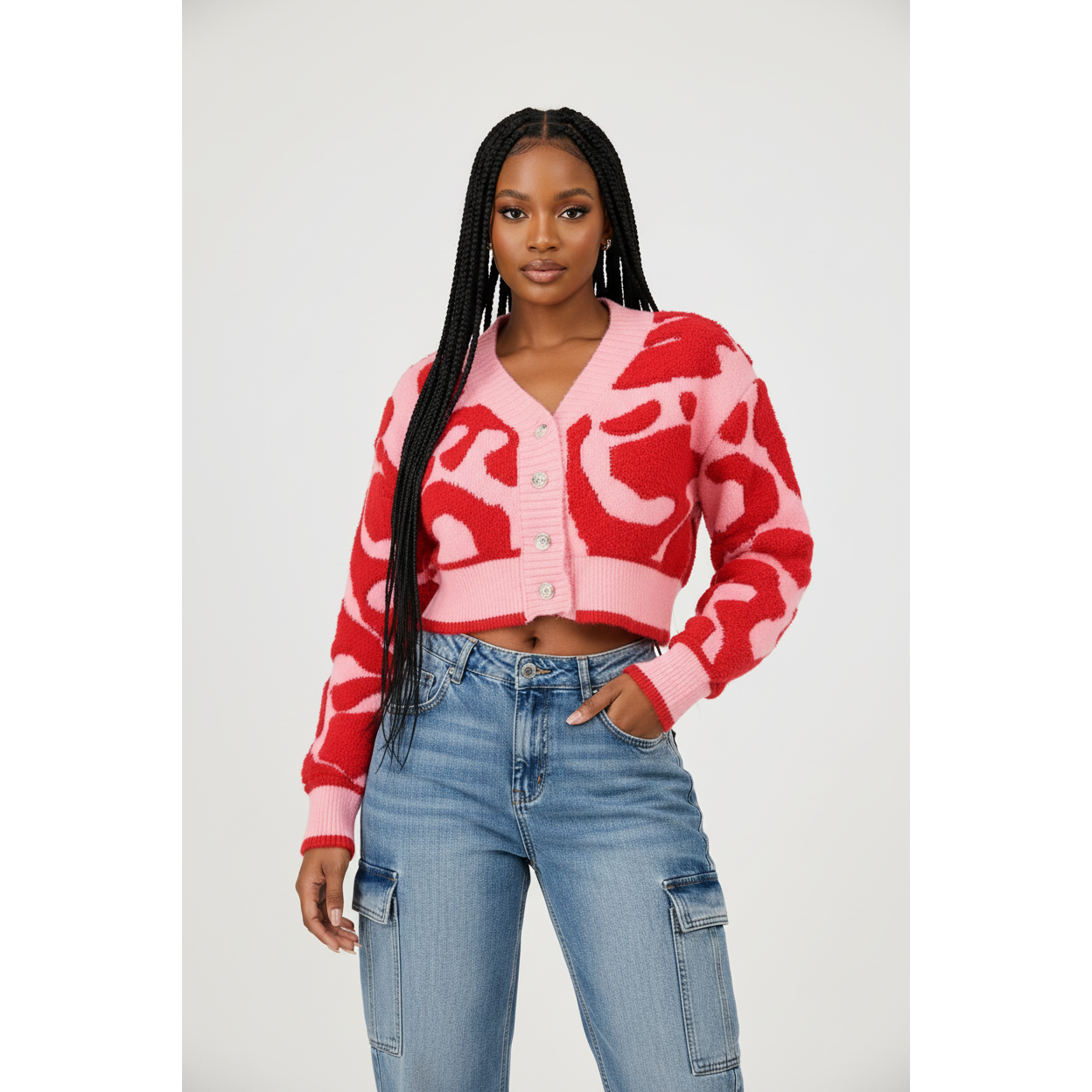 Long Sleeve Bright Color Cropped Knitted Cardigan – YELLOW SUB TRADING