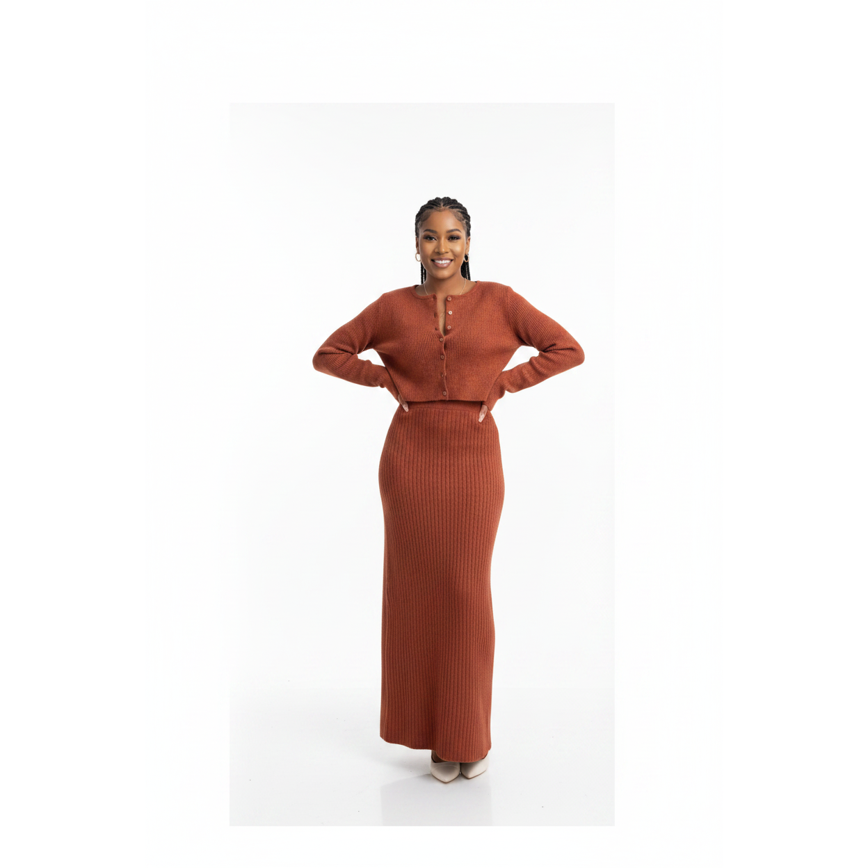 Women's Cozy Knitted Cardigan & Maxi Skirt Set – YELLOW SUB TRADING