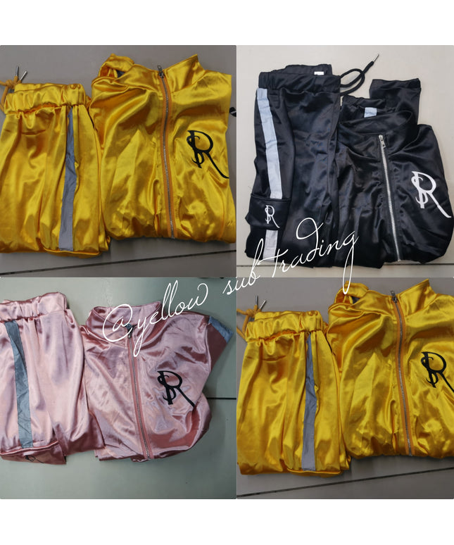 Satin Sporty Tracksuits - YELLOW SUB TRADING 