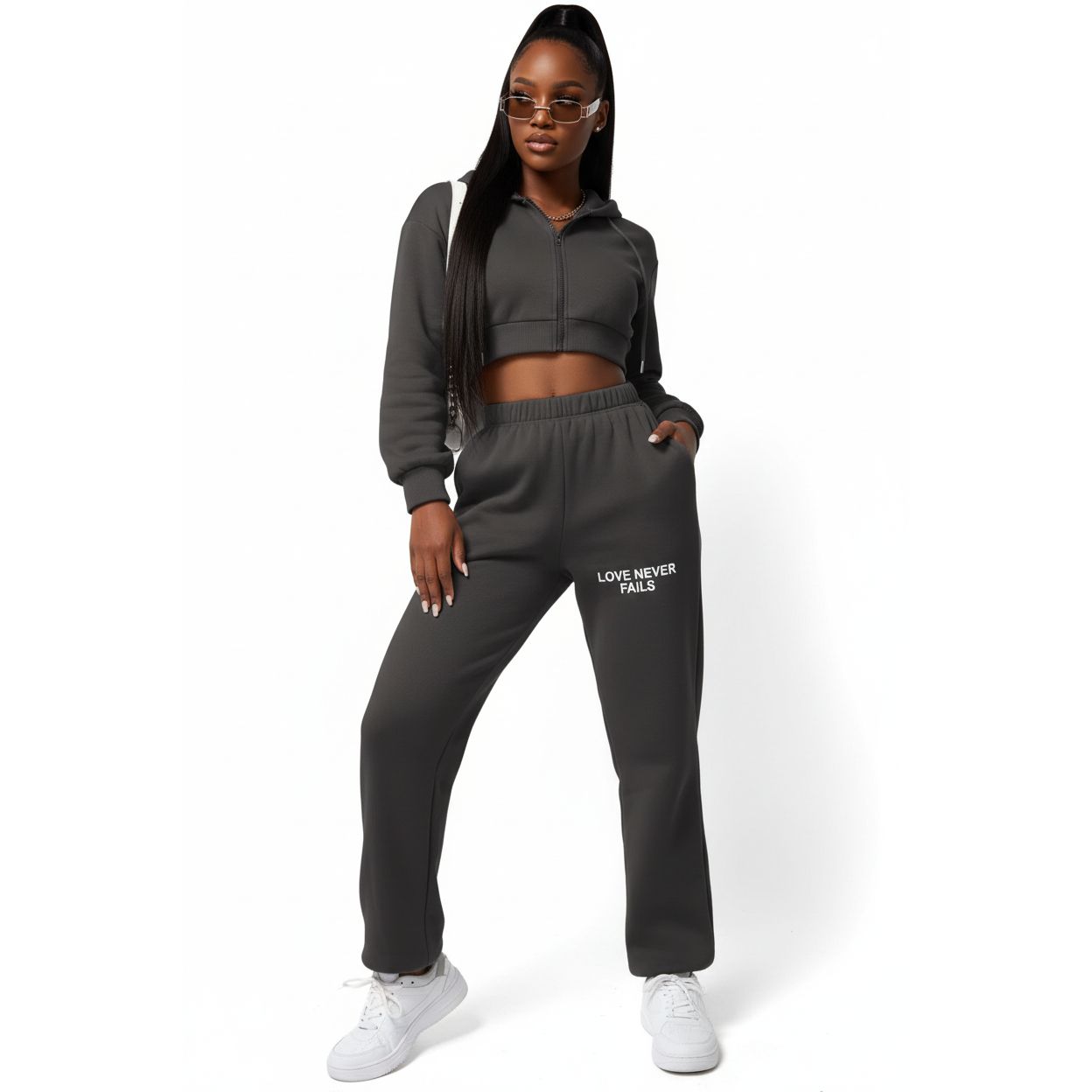 Sexy Crop Top & Pant Tracksuit Set