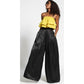 Loose Solid Color Haigh Waist Pant
