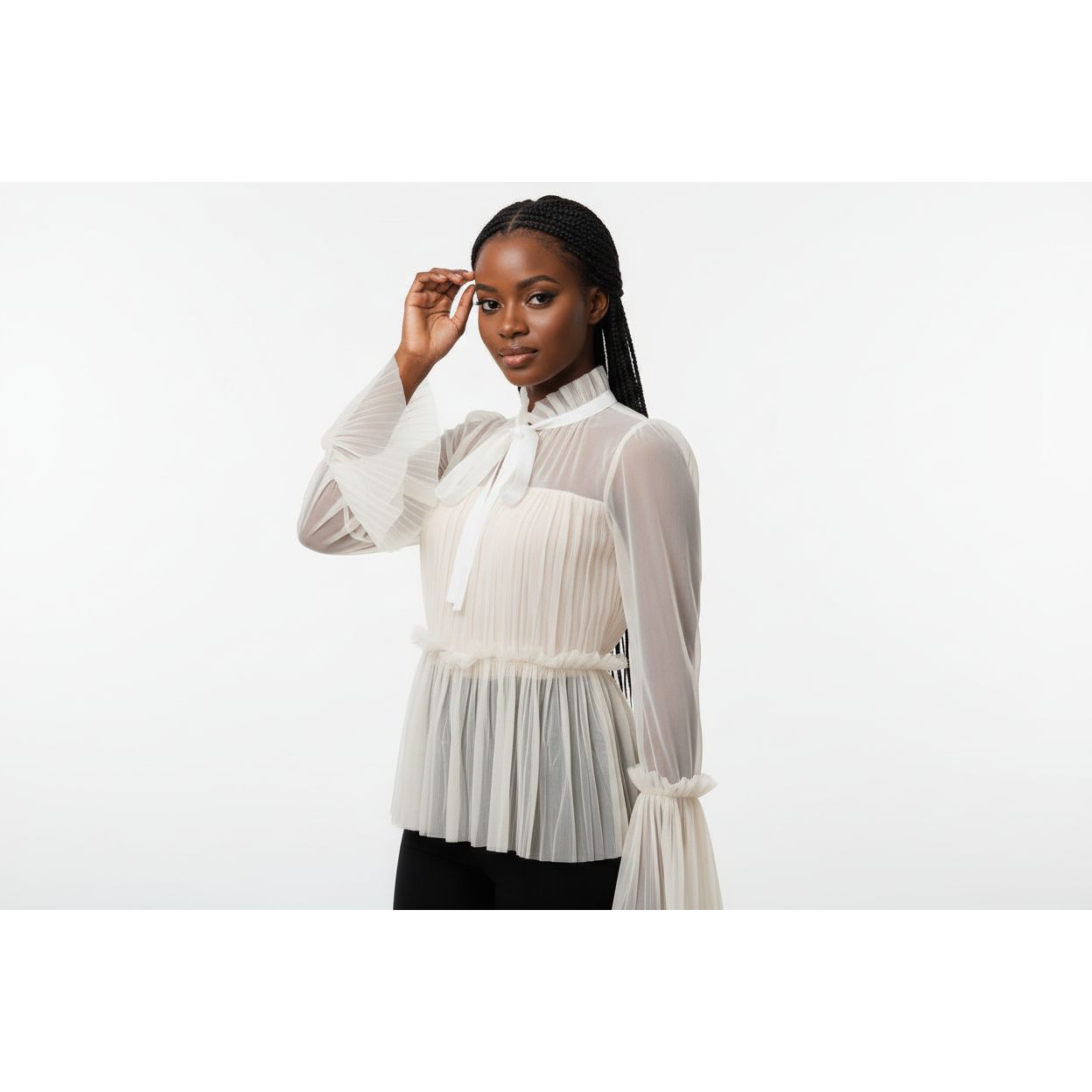 Turtleneck Lace Blouse