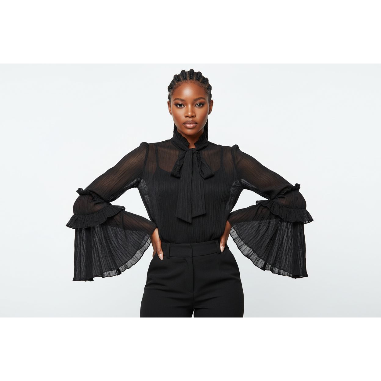 Turtleneck Lace Blouse