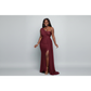 High Waisted Slit One Shoulder Maxi Dress