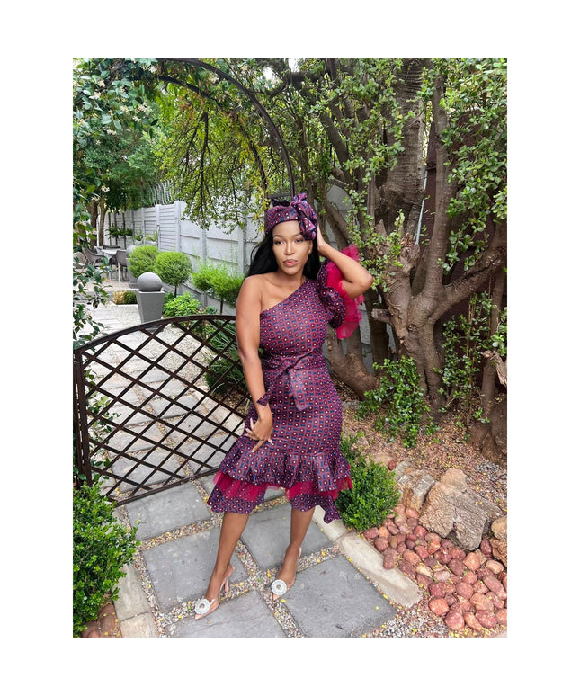 Ankara One Hand Off Shoulder Dress – YELLOW SUB TRADING