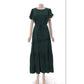 Maxi Short Sleeve Solid Color Dress