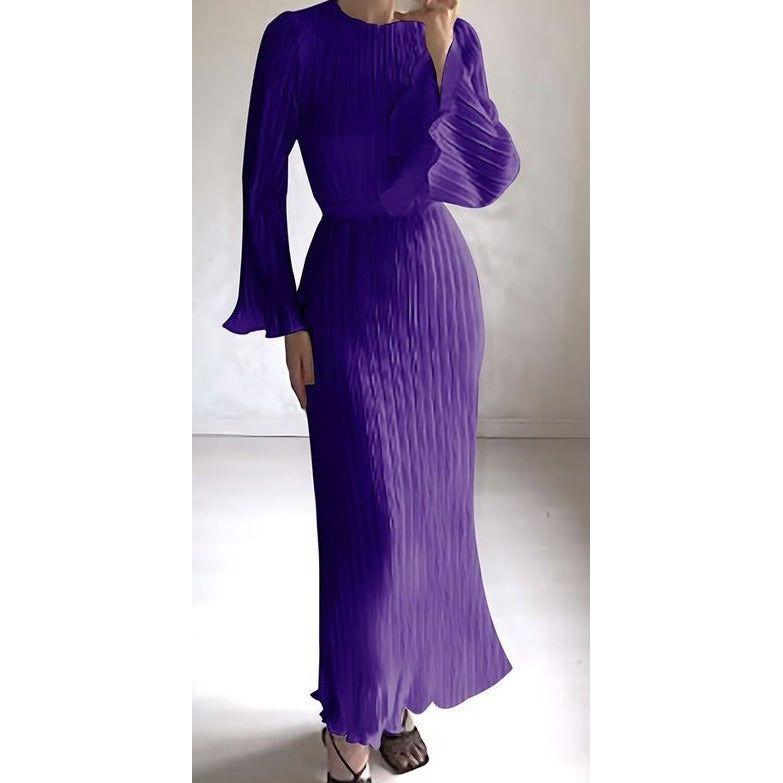 Long Sleeve Round Neck Dress