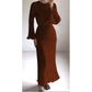 Long Sleeve Round Neck Dress