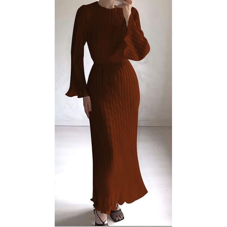 Long Sleeve Round Neck Dress