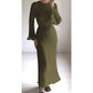 Long Sleeve Round Neck Dress