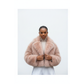 Vintage Oversized Crop Faux Fur Jacket