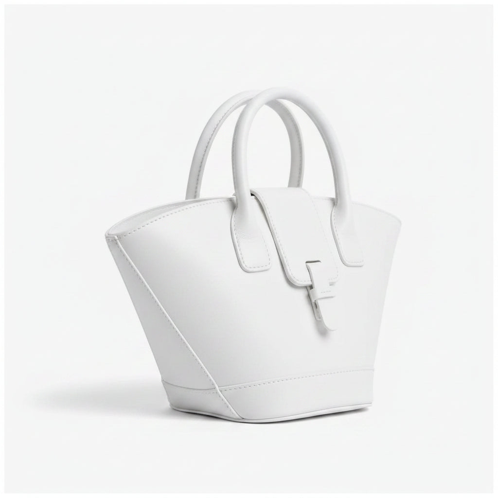 Sculptural Fan-Shape Mini Tote & Shoulder Bag