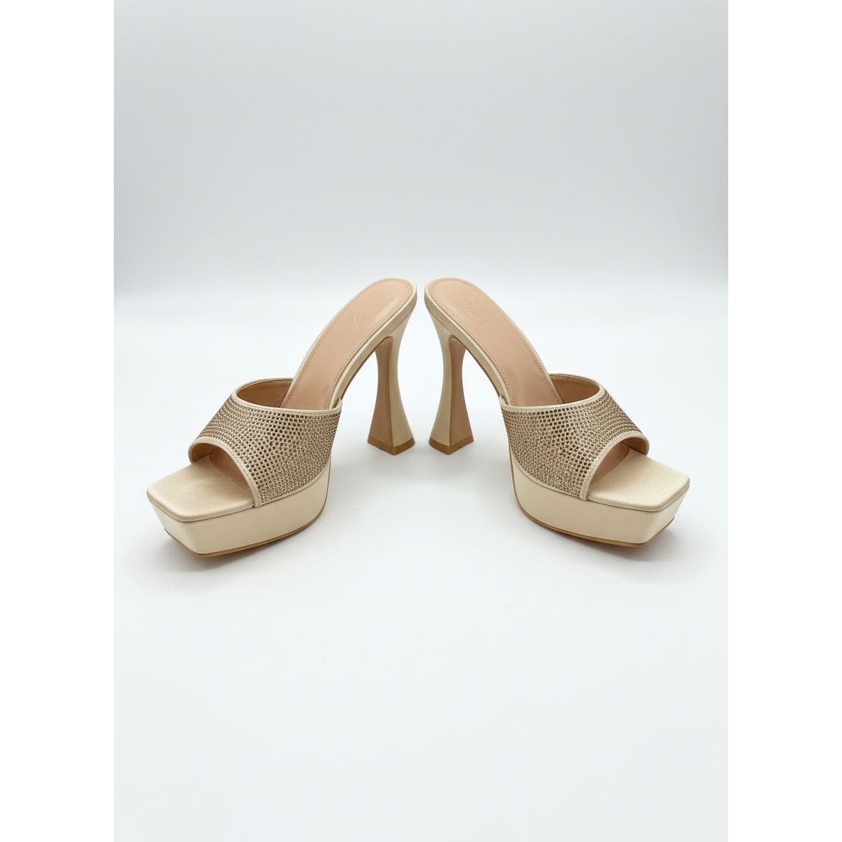 Chunky Platform Slip On High Heel Mules.