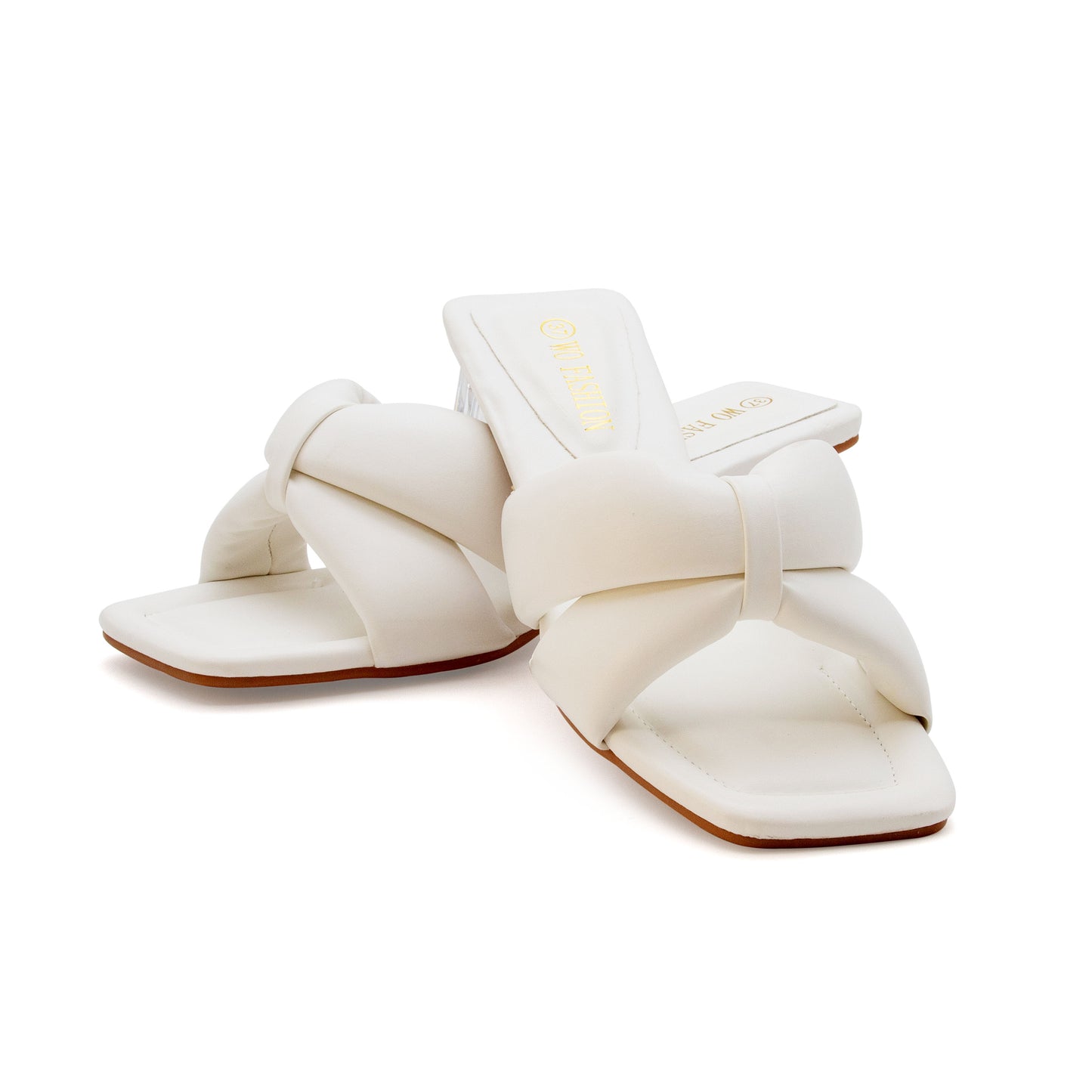 Crystal Low Heel Mules