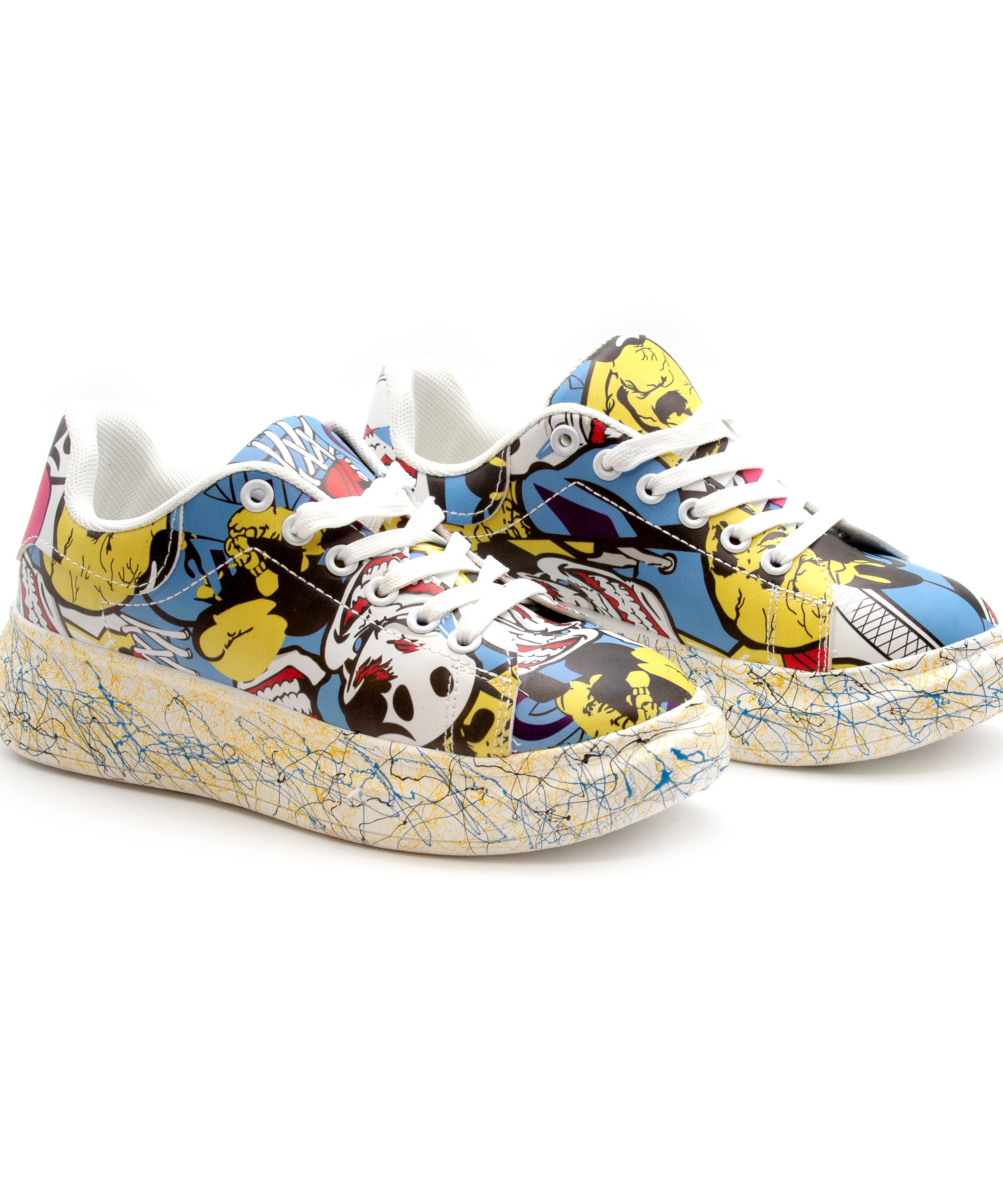 Men's Chunky Platform Sneakers - Lace-Up Non-Slip Casual Shoes For Sports & Walking