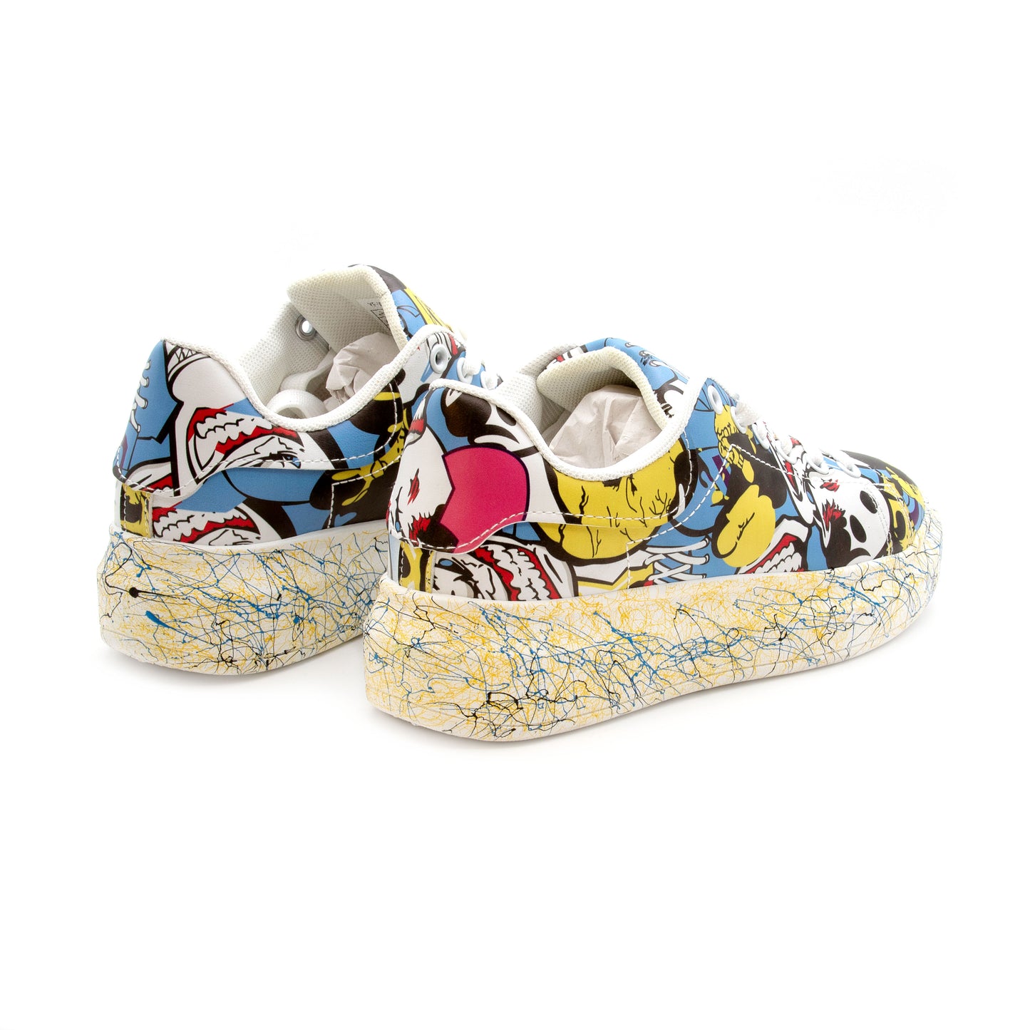 Fashion Lace Up Low Top Platform Shoes.