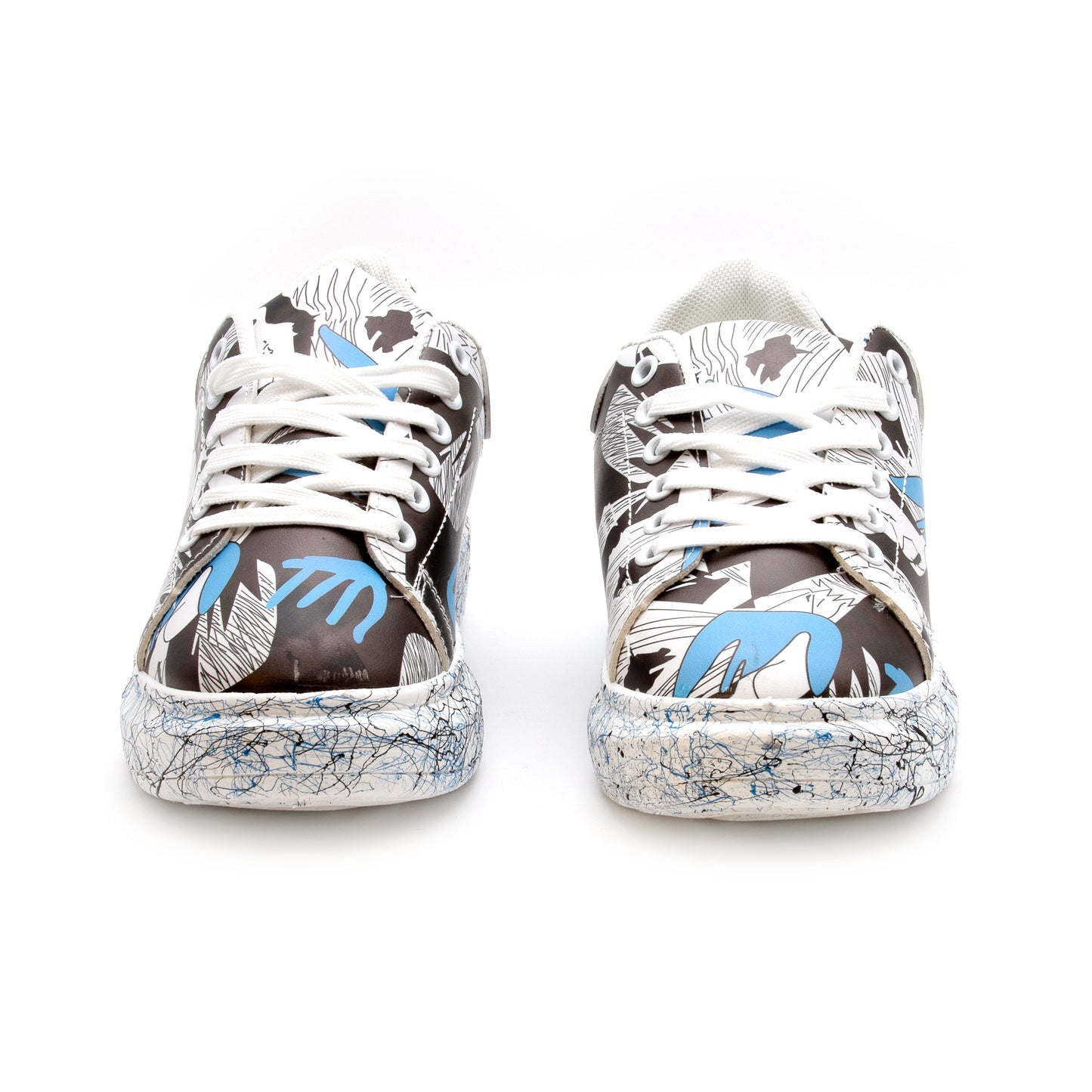 Fashion Lace Up Low Top Platform Shoes.