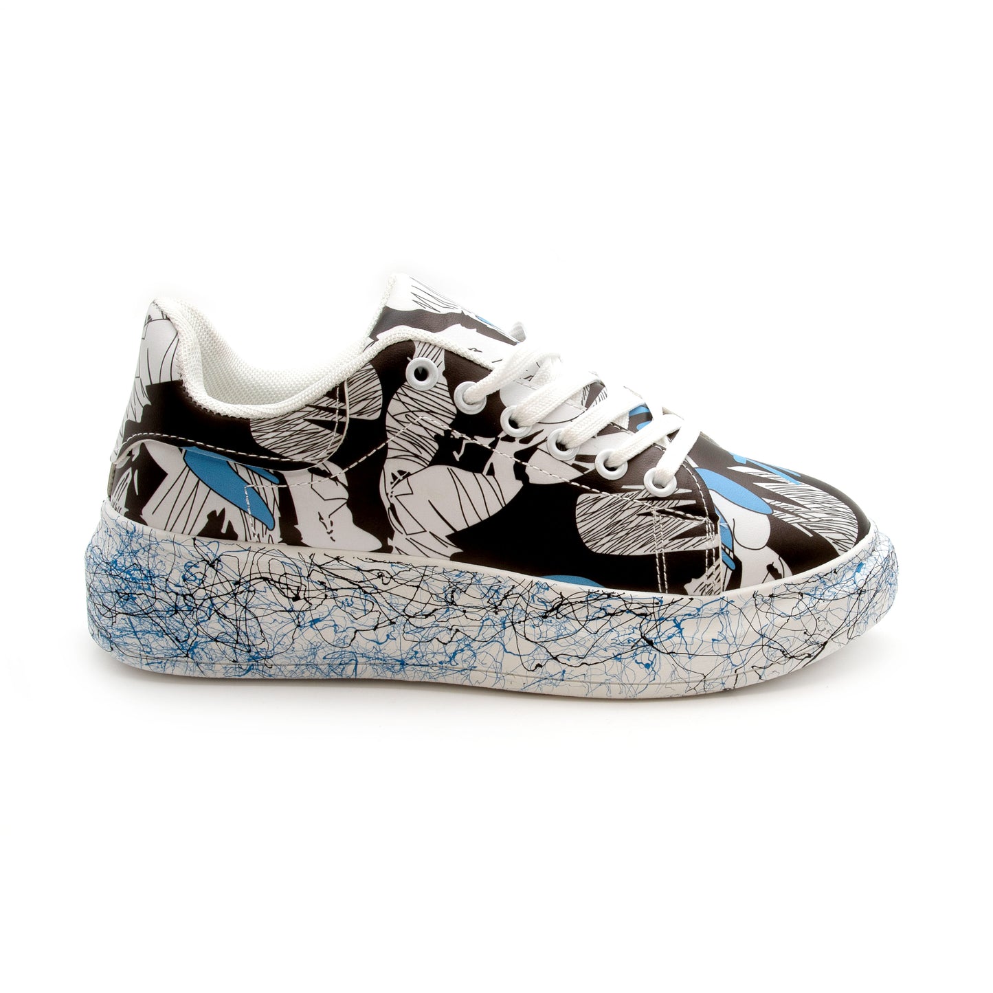 Fashion Lace Up Low Top Platform Shoes.