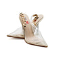 Stiletto Ankle Strap High Heels clear Peep Toe Tie Up Shoes.