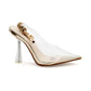 Stiletto Ankle Strap High Heels clear Peep Toe Tie Up Shoes.
