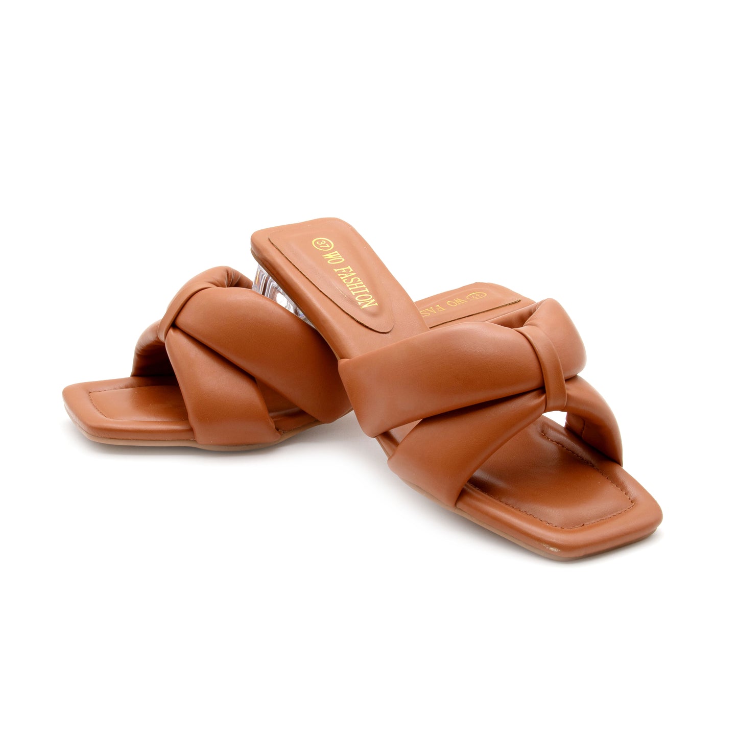 Crystal Low Heel Mules