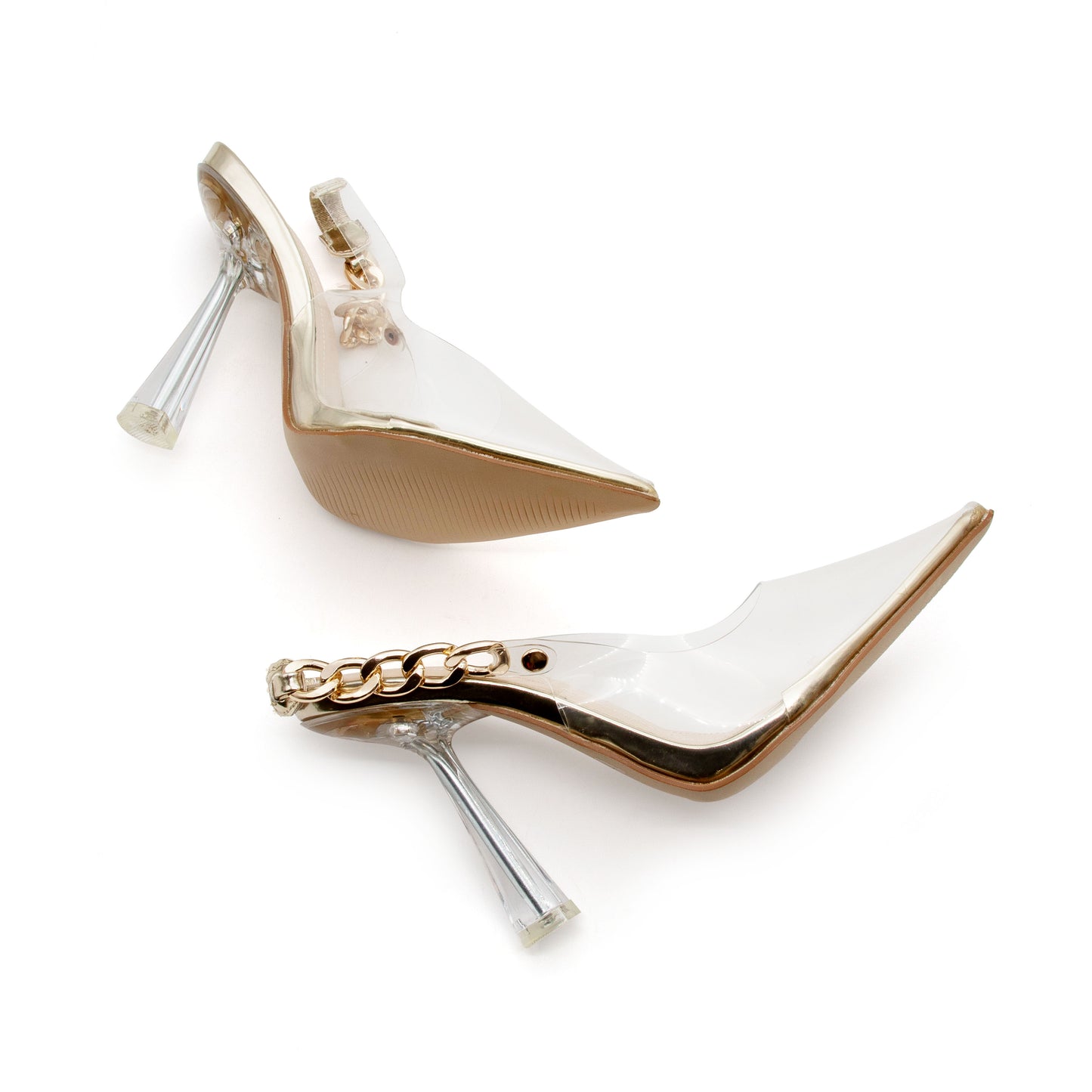 Stiletto Ankle Strap High Heels clear Peep Toe Tie Up Shoes.