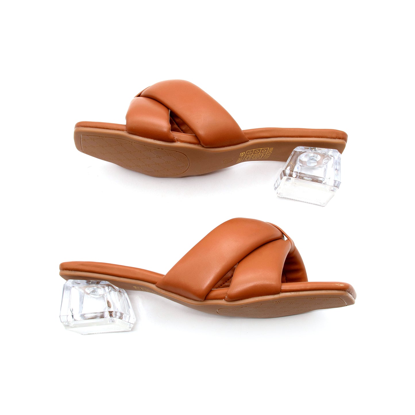 Crystal Low Heel Mules