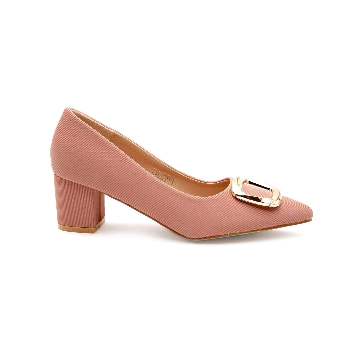 Pumps Square Buckle Office High Heels Pointed Toe Shoes.