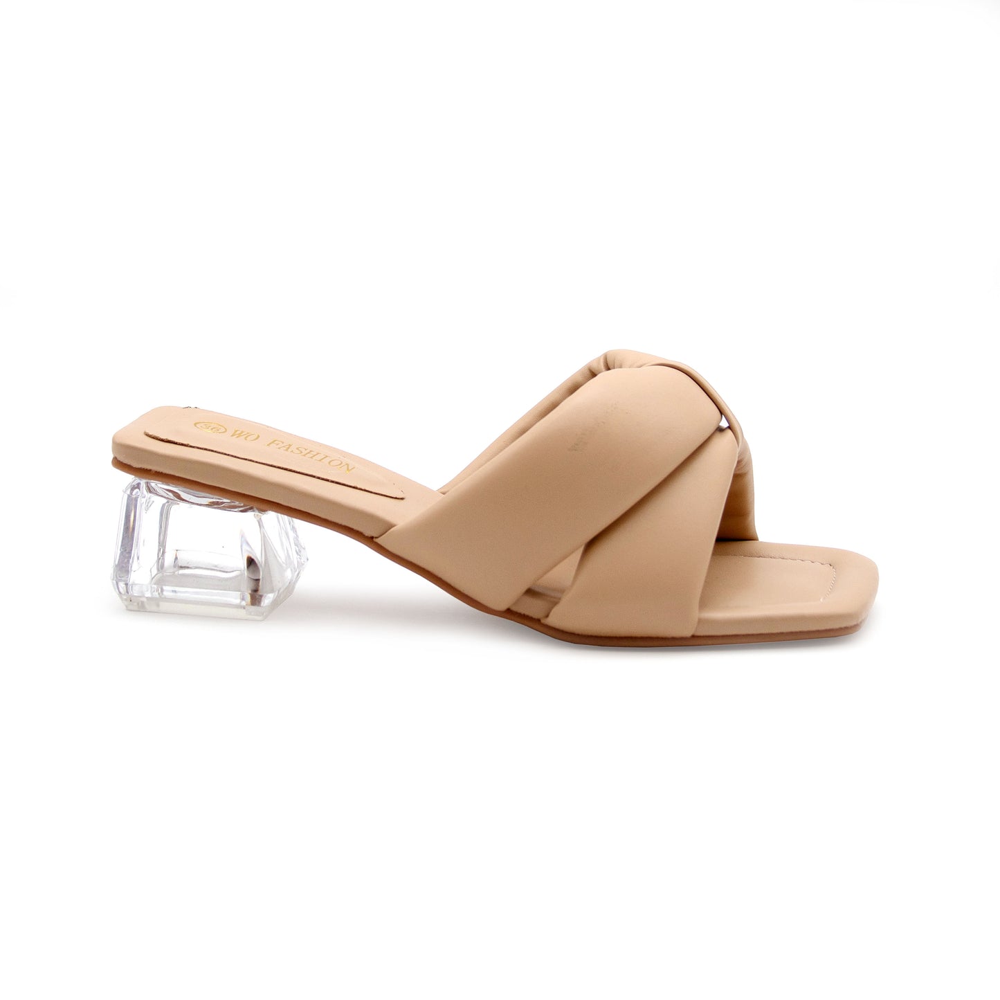 Crystal Low Heel Mules