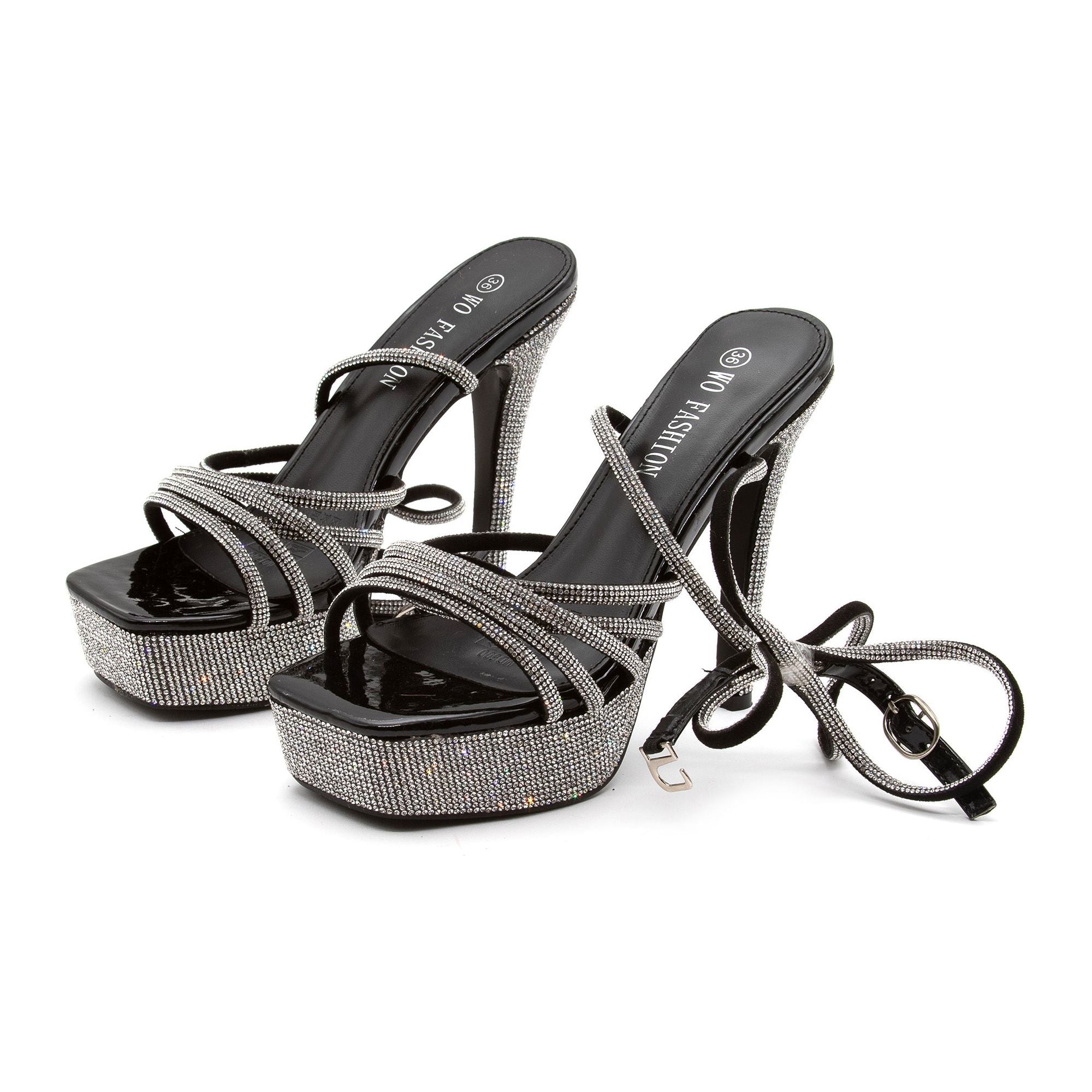 Platform Rhinestone High Heel Shoes