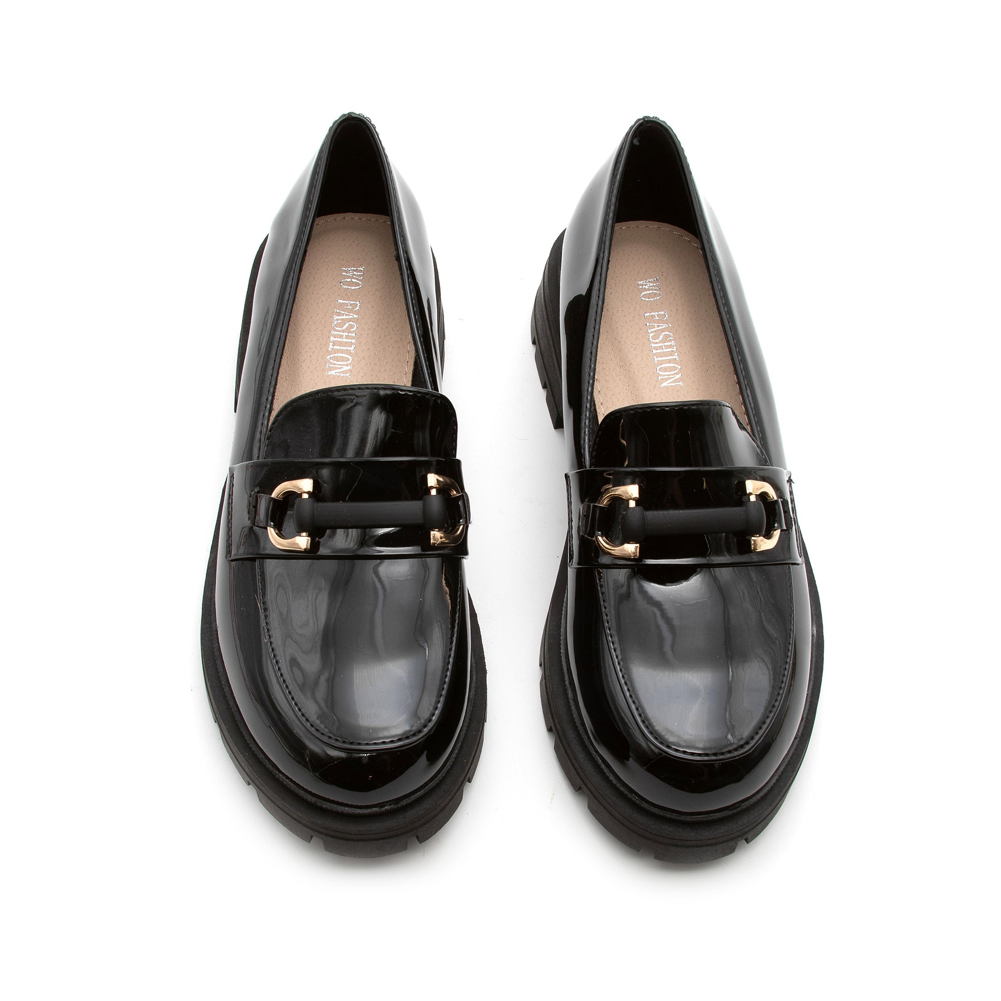 Vintage Glossy Flat Shoes