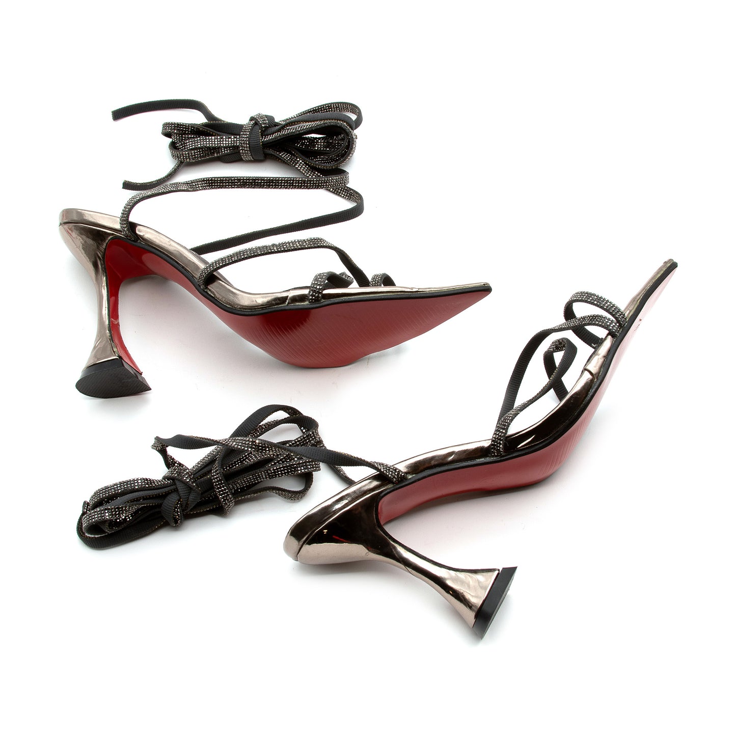 Classy Rhinestone Sling Short Heel