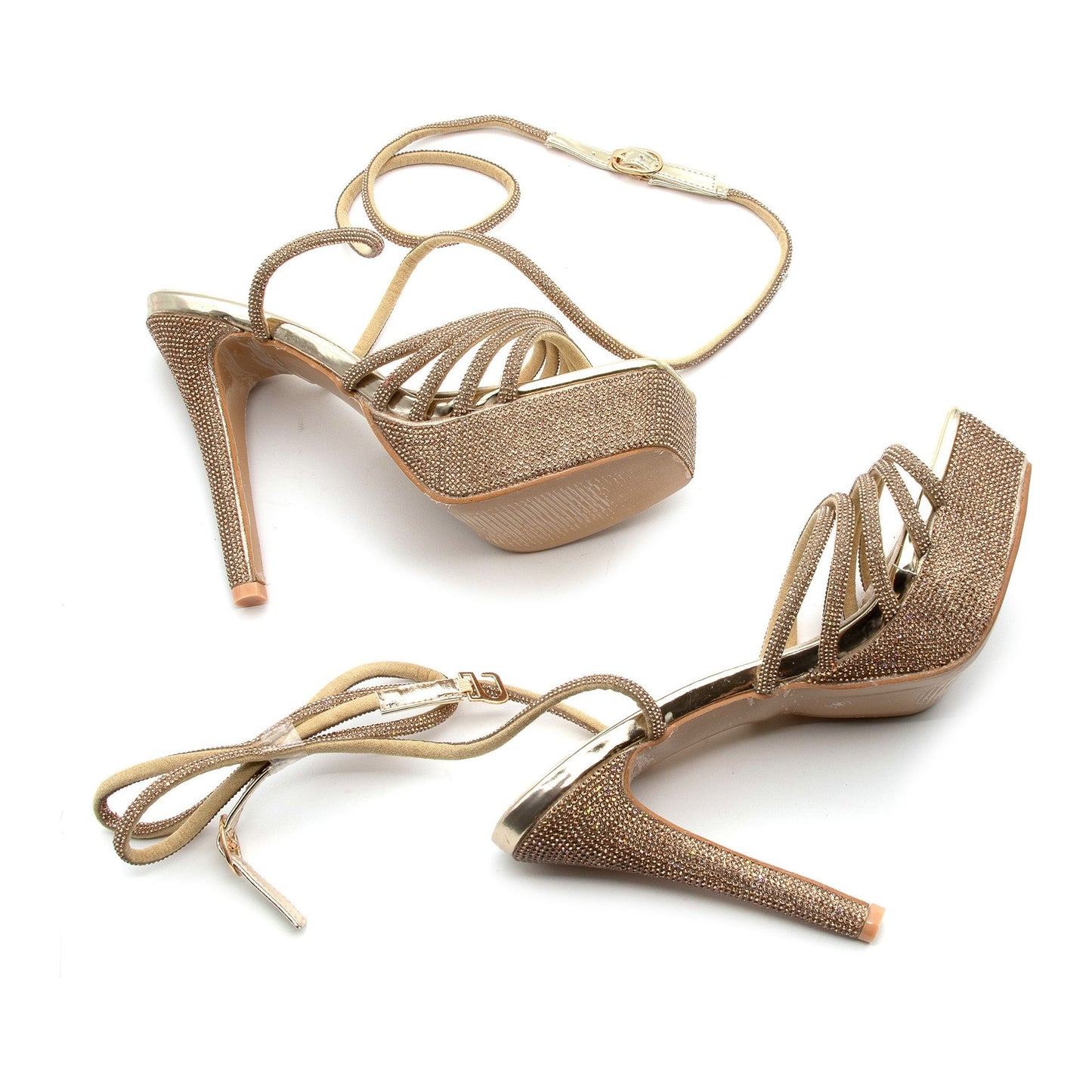 Platform Rhinestone High Heel Shoes