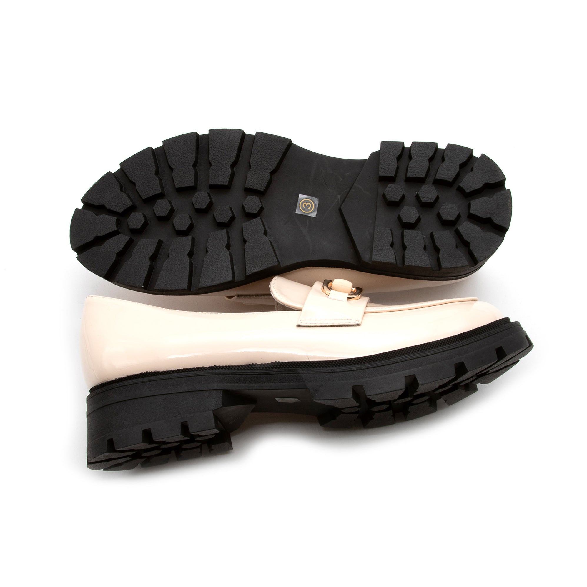 Vintage Glossy Flat Shoes main image 1