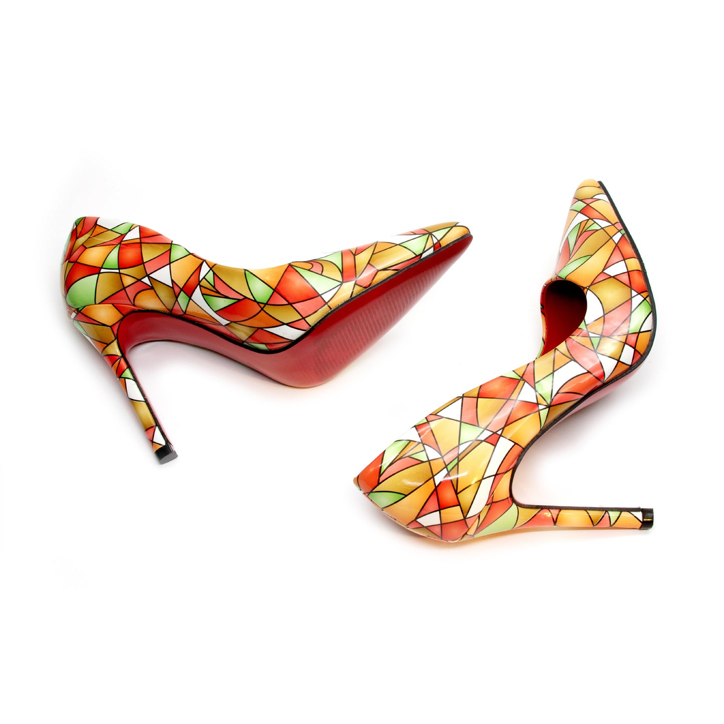 Match African Print ladies Pumps