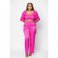 Silky High Waist Pants and Top Set