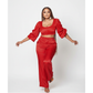 Silky High Waist Pants and Top Set