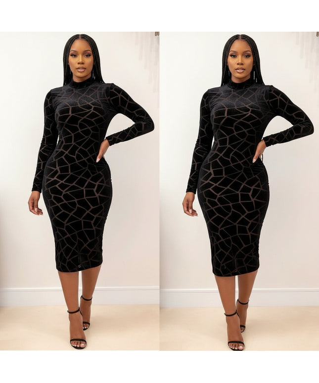 Round Neck Long Sleeve Bodycon Dress – YELLOW SUB TRADING