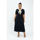 Bow Tie Ribbed Elegant Short Sleeve Knit Dress