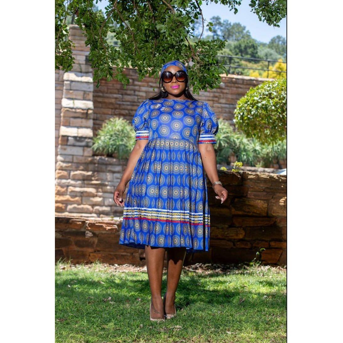 Ankara Round Neck Sleeveless Dress main image 1