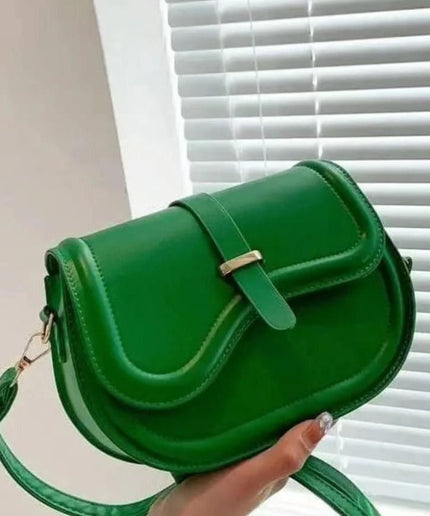 Leather Flap Crossbody Handbag