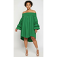 Off Shoulder Lantern Sleeves Dress