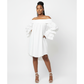 Off Shoulder Lantern Sleeves Dress