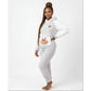 Fluffy Hooded Two Toned Sleepwear Set