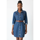 Buttoned Denim Cargo Dress
