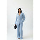 Ribbed Knit V-Neck Two Piece Set